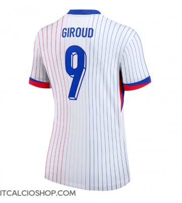 Francia Olivier Giroud #9 Seconda Maglia Femmina Europei 2024 Manica Corta